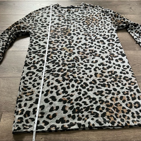 Zara Gray Leopard Mini Dress/Tunic - Picture 4 of 7